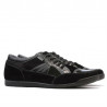Męskie buty sportowe 716 czarny welur+czarny lakier