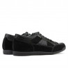 Męskie buty sportowe 716 czarny welur+czarny lakier