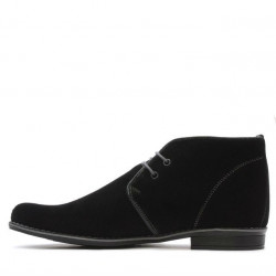 Buty młodzieżowe 464 czarny zamsz