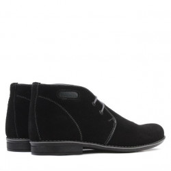 Buty młodzieżowe 464 czarny zamsz