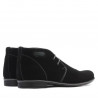 Buty młodzieżowe 464 czarny zamsz