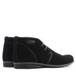 Buty młodzieżowe 464 czarny zamsz