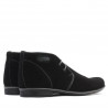 Buty młodzieżowe 464 czarny zamsz