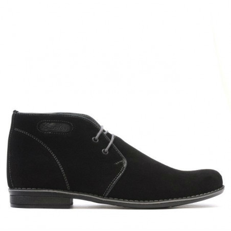 Buty młodzieżowe 464 czarny zamsz