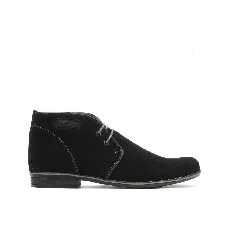 Buty młodzieżowe 464 czarny zamsz