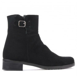 Damskie botki 3284 czarny welur