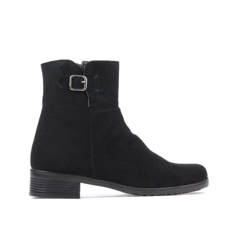 Damskie botki 3284 czarny welur