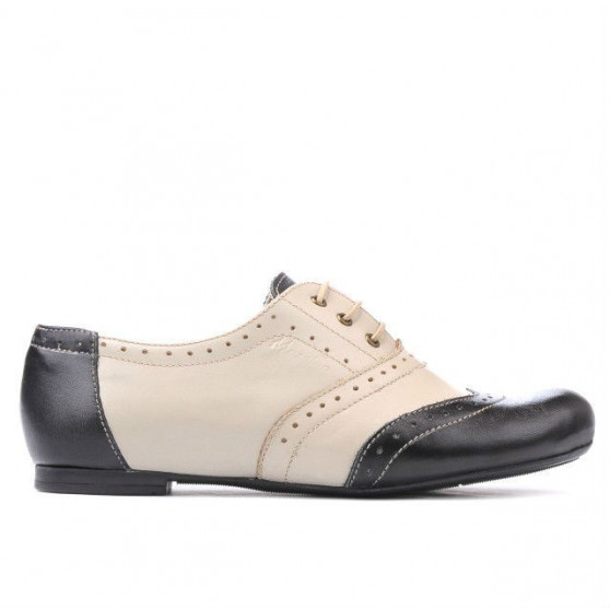 Casualowe buty damskie 186 czarne+beżowe