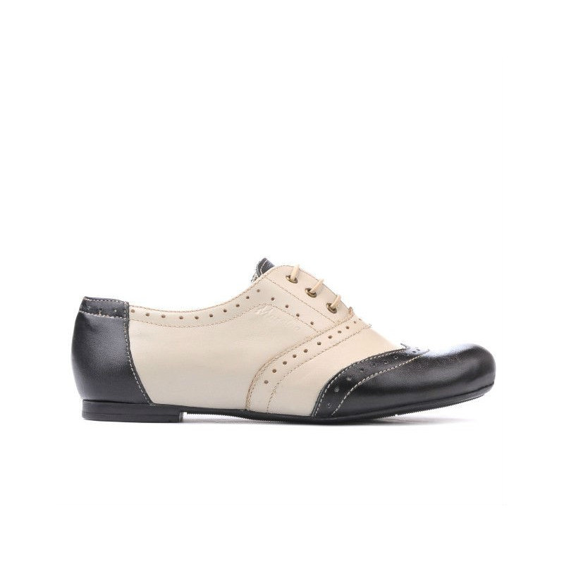 Casualowe buty damskie 186 czarne+beżowe