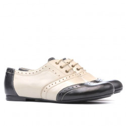 Casualowe buty damskie 186 czarne+beżowe