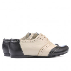 Casualowe buty damskie 186 czarne+beżowe