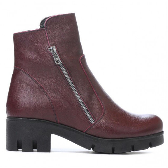 Botki damskie 3322 bordo
