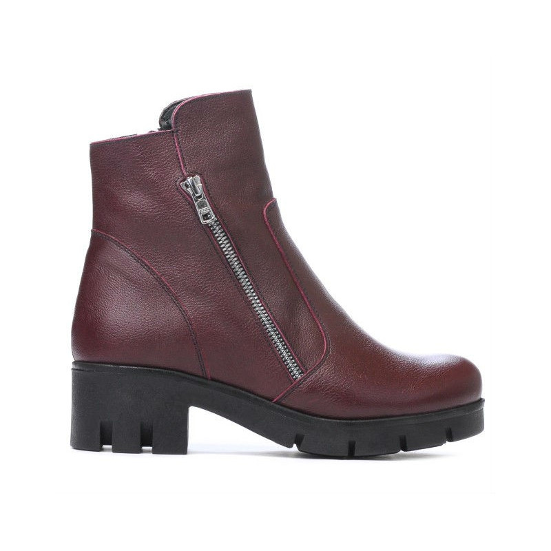Botki damskie 3322 bordo