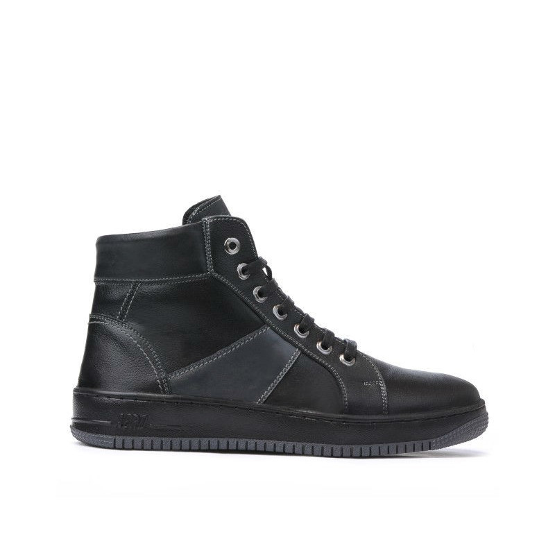 Buty męskie 4107 czarne+szare