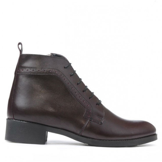 Botki damskie 3323 bordo
