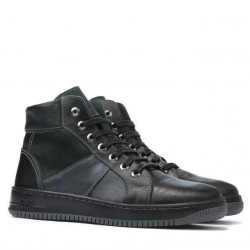 Buty męskie 4107 czarne+szare