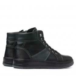 Buty męskie 4107 czarne+szare
