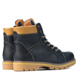 Buty młodzieżowe 439-1 tuxon indigo+brązowe