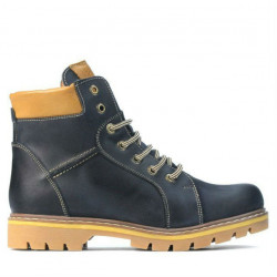 Buty młodzieżowe 439-1 tuxon indigo+brązowe