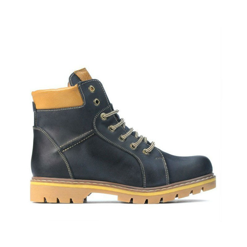 Buty młodzieżowe 439-1 tuxon indigo+brązowe