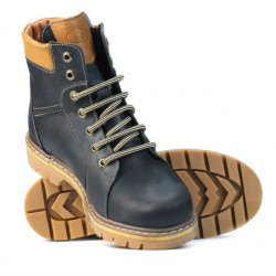 Buty młodzieżowe 439-1 tuxon indigo+brązowe