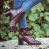 Botki damskie 1169 bordo