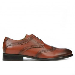 Casualowe / eleganckie buty męskie 874 koniak
