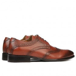 Casualowe / eleganckie buty męskie 874 koniak