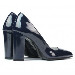 Eleganckie buty damskie 1261 lakierowane indigo
