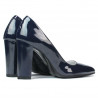 Eleganckie buty damskie 1261 lakierowane indigo