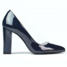 Eleganckie buty damskie 1261 lakierowane indigo