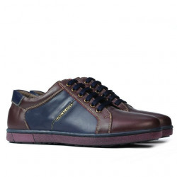 Buty sportowe męskie 849 bordo+indigo