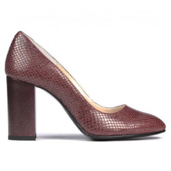 Eleganckie buty damskie 1269 piton bordo