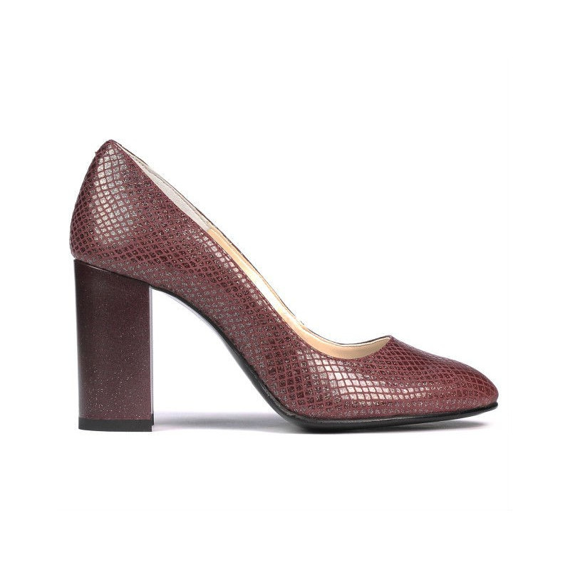 Eleganckie buty damskie 1269 piton bordo
