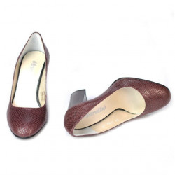 Eleganckie buty damskie 1269 piton bordo