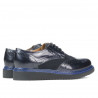 Damskie buty casual 663-1 lakier indygo kombinowany