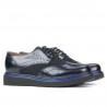 Damskie buty casual 663-1 lakier indygo kombinowany