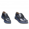 Damskie buty casual 663-1 lakier indygo kombinowany