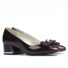 Eleganckie damskie buty 1270 lakierowane bordo