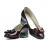 Eleganckie damskie buty 1270 lakierowane bordo