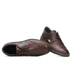 Męskie buty casual 7204 brązowe