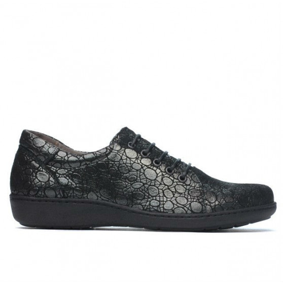 Damskie buty casual 698 czarne perłowe