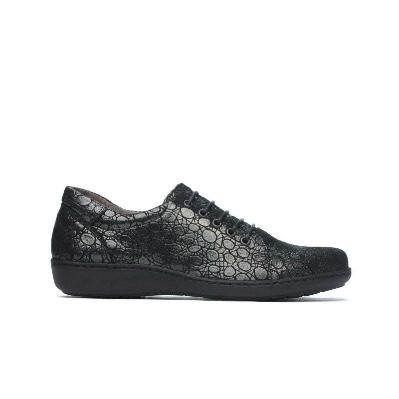 Damskie buty casual 698 czarne perłowe