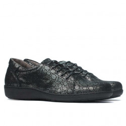 Damskie buty casual 698 czarne perłowe