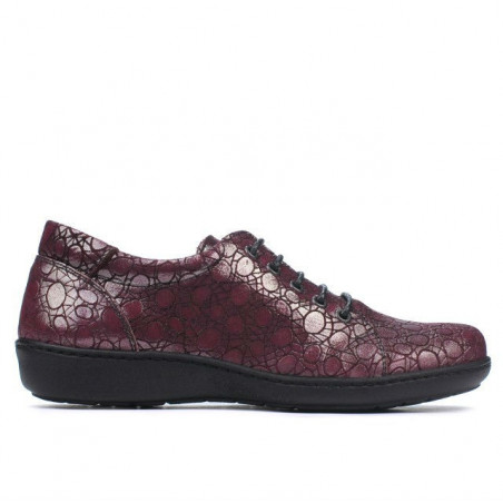 Damskie buty casual 698 bordo perła