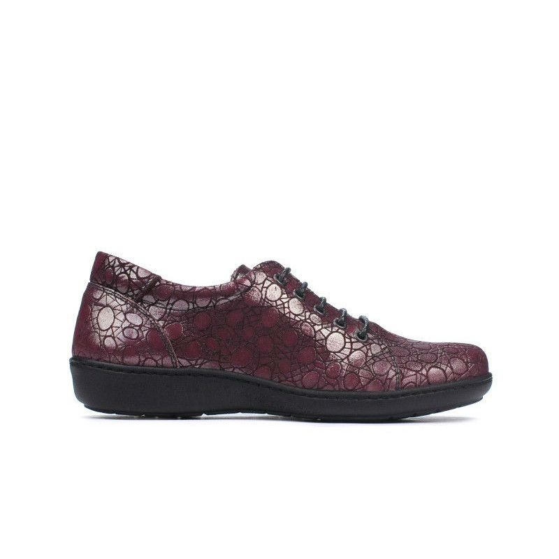 Damskie buty casual 698 bordo perła