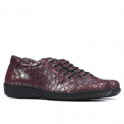 Damskie buty casual 698 bordo perła