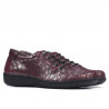Damskie buty casual 698 bordo perła