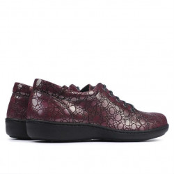 Damskie buty casual 698 bordo perła