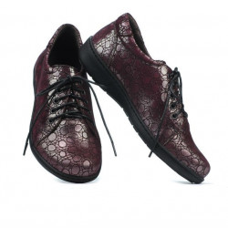 Damskie buty casual 698 bordo perła